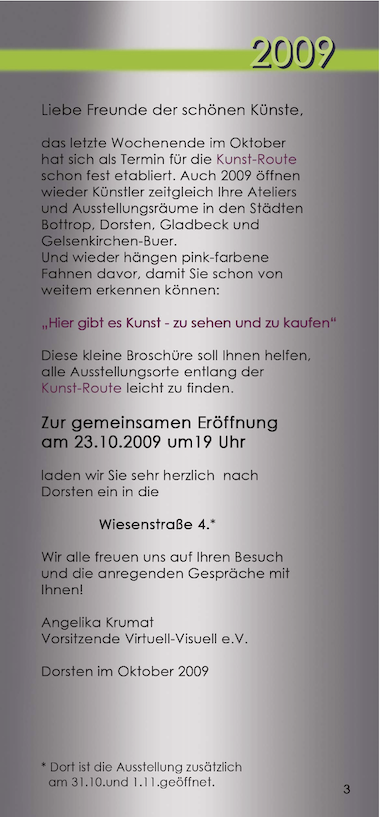 Austellung Dorstener Kulturroute 2009 Flyer Seite 3 - fehlt