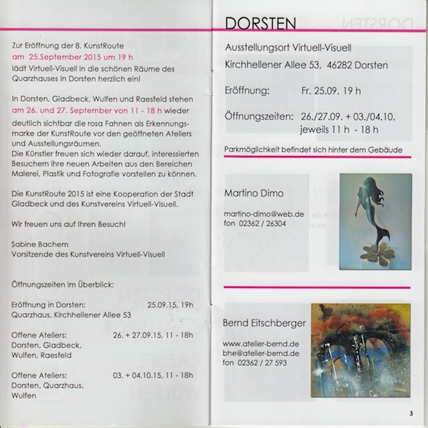 Austellung Dorstener Kulturroute 2015 Flyer Seite 2 - fehlt