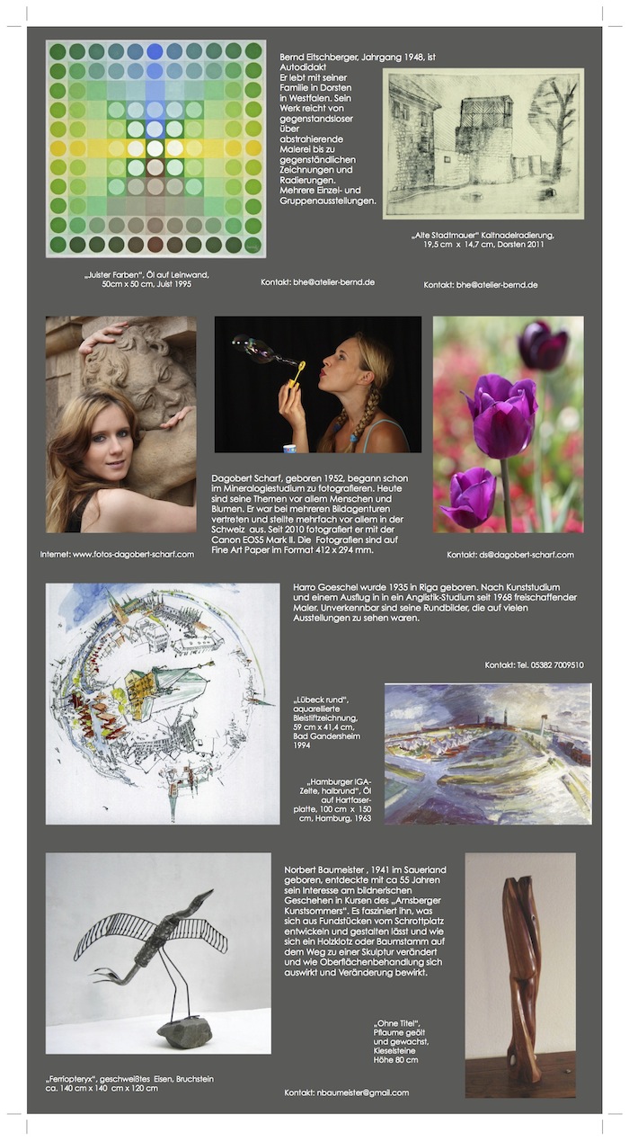 Ausstellung SV-Künstler in Sondershausen 2012 Flyer Seite 2 - fehlt