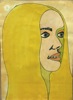 ‘LiobaGelb’, Wasserfarbe auf Papier, foliert, 30cm * 40cm, Bonn, 1969