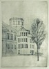 ‘Achteckhaus’, Kaltnadelradierung, 15 cm * 20 cm, Dorsten, 2012, Auflage 30